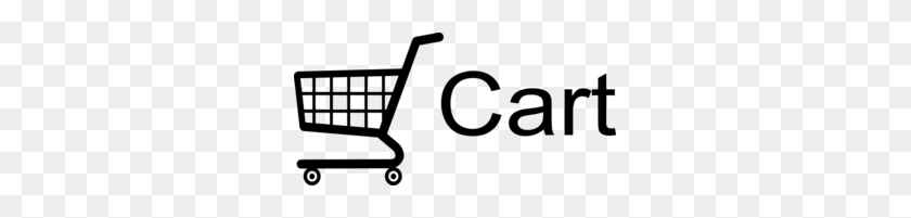 297x141 Shopping Cart Clip Art - Shopping Clipart Black And White