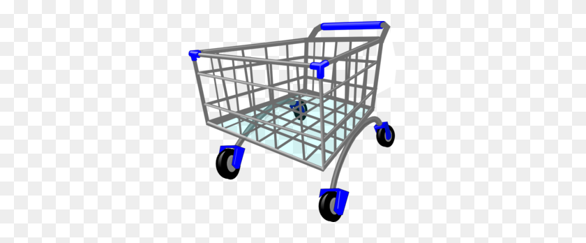 299x288 Shopping Cart Clip Art - Grocery Cart Clipart