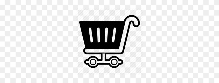 260x260 Shopping Cart Clipart - Shopping Clipart Black And White