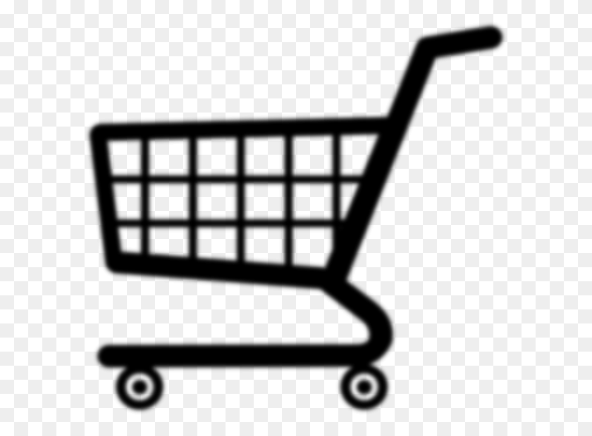 600x560 Shopping Cart Icon Blurred Clip Art - Shopping Basket Clipart