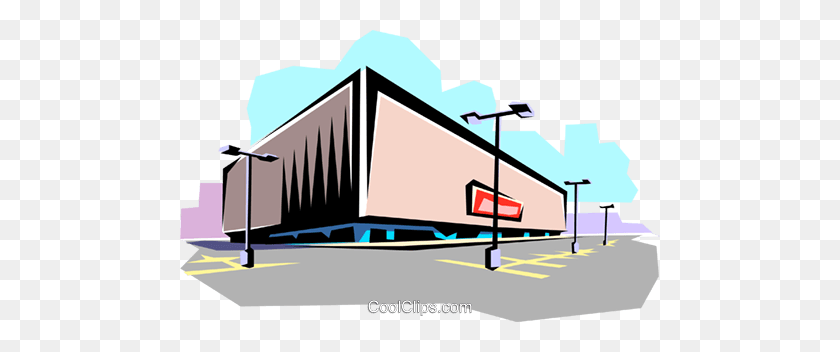 480x292 Shopping Center Royalty Free Vector Clip Art Illustration - Centers Clipart