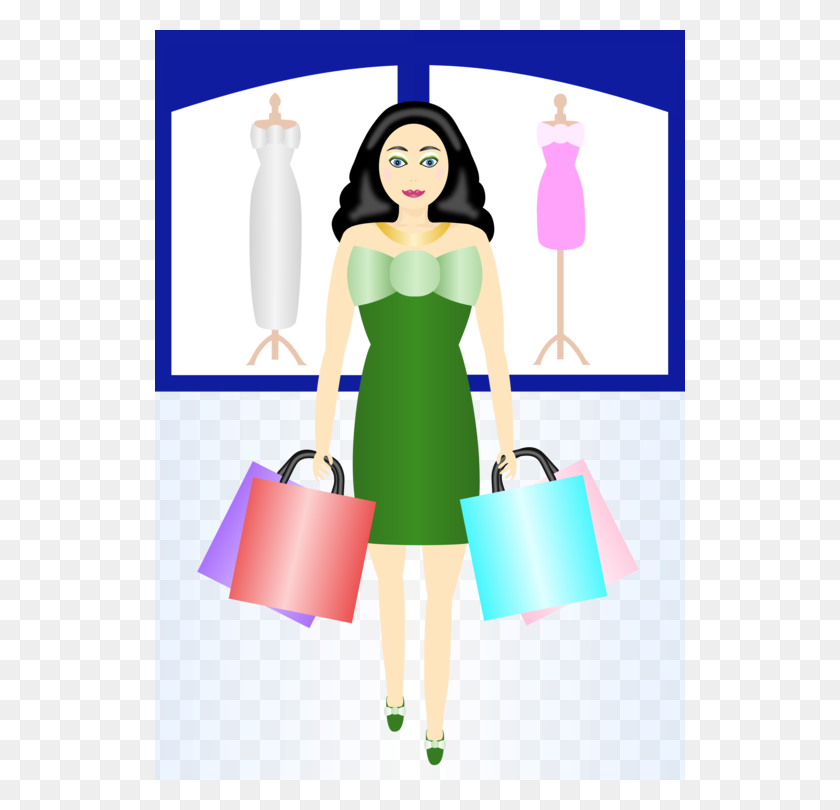 530x750 Shopping Centre Shopping Cart Retail Bag - Girl Shopping Clipart
