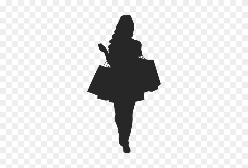512x512 Shopping Girl Silhouette Png Png Image - Girl Silhouette PNG