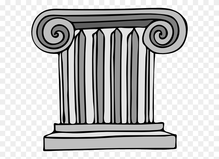 600x548 Short Pillar Clip Art - Roman Columns Clipart