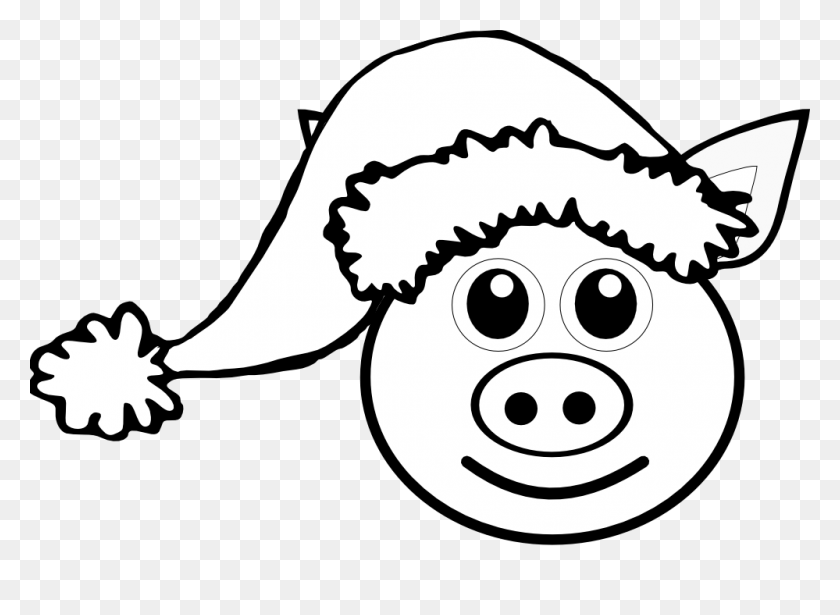 999x711 Show Pig Clip Art - Baby Animal Clipart Black And White