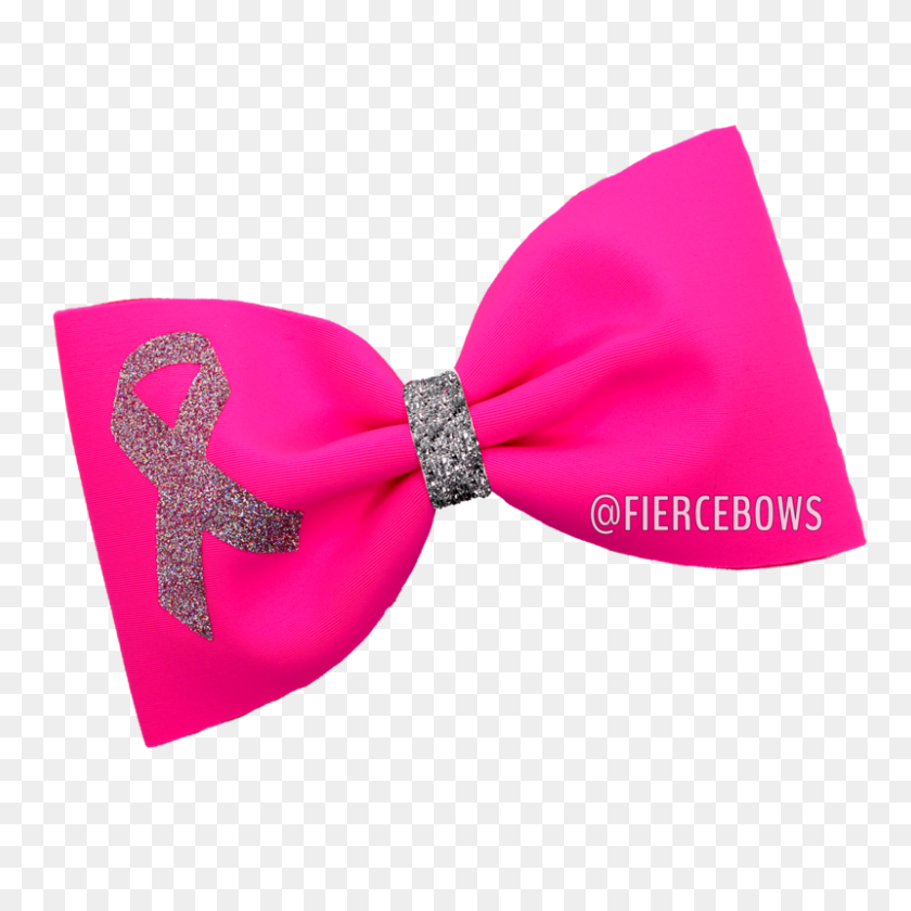 800x800 Show Your Support Breast Cancer Awareness Tailless Bow Fierce Bows - Breast Cancer Awareness Ribbon PNG
