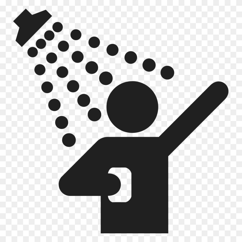 1200x1200 Shower Clipart Water Usage - Taking A Bath Clipart