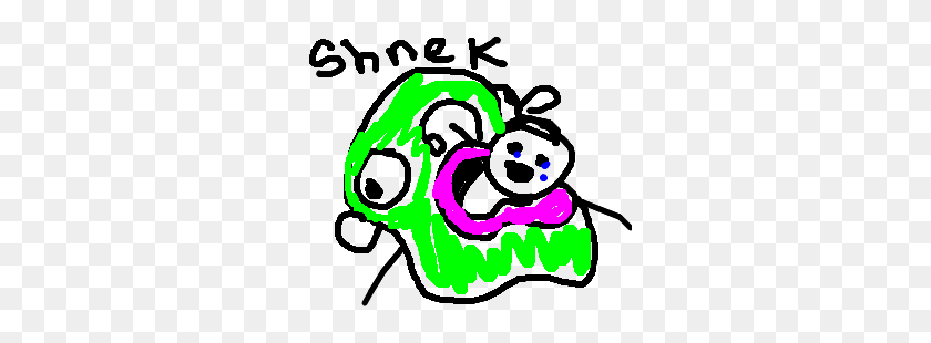 300x250 Shrek Eating A Baby - Shrek Head PNG