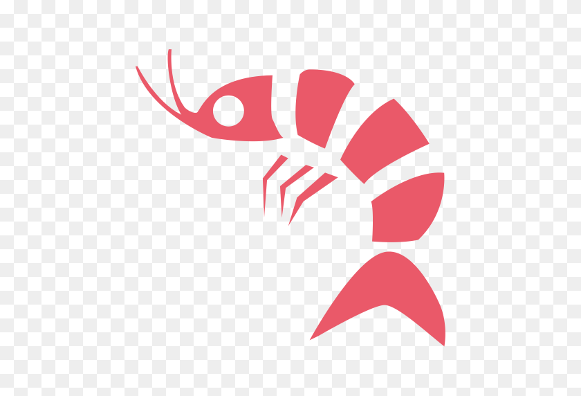 512x512 Shrimp, Monochrome, Lovely Icon With Png And Vector Format - Shrimp PNG