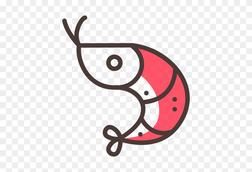 512x512 Shrimp Stroke Icon With Shadow - Shrimp PNG