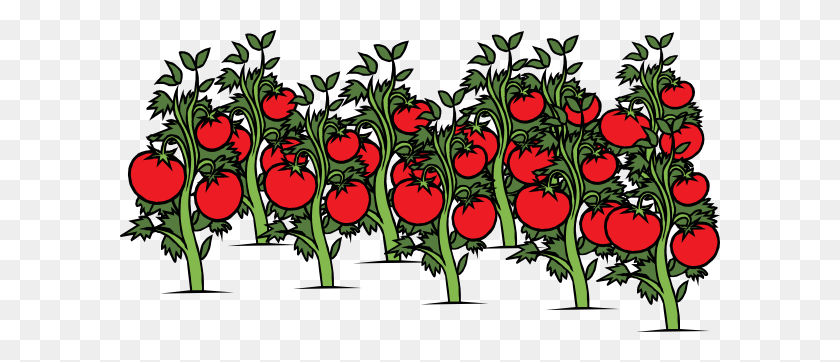 600x302 Shrub Clipart Tomato - Free Garden Clipart
