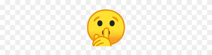 160x160 Shushing Face Emoji On Google Android - Shh Emoji PNG