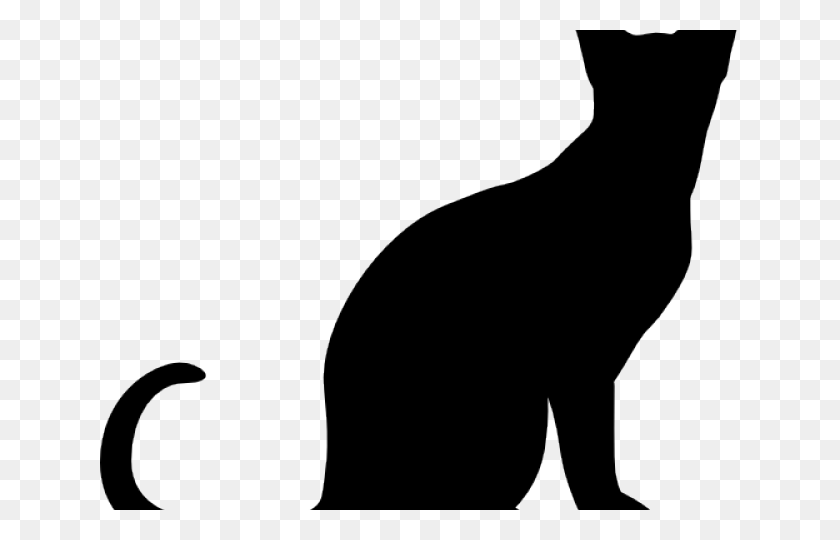 640x480 Сиамская Кошка Клипарт Картинки - Зевота Черно-Белый Клипарт