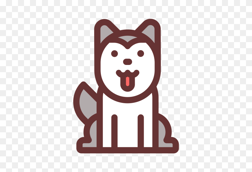 512x512 Siberian Husky, Multicolor, Lovely Icon With Png And Vector Format - Husky PNG