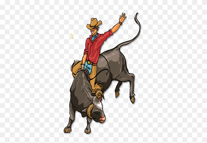 329x523 Sicario Del Rodeo,renta De Toro Mecanico En Houston Tx,alquiler De - Bull Riding Clip Art
