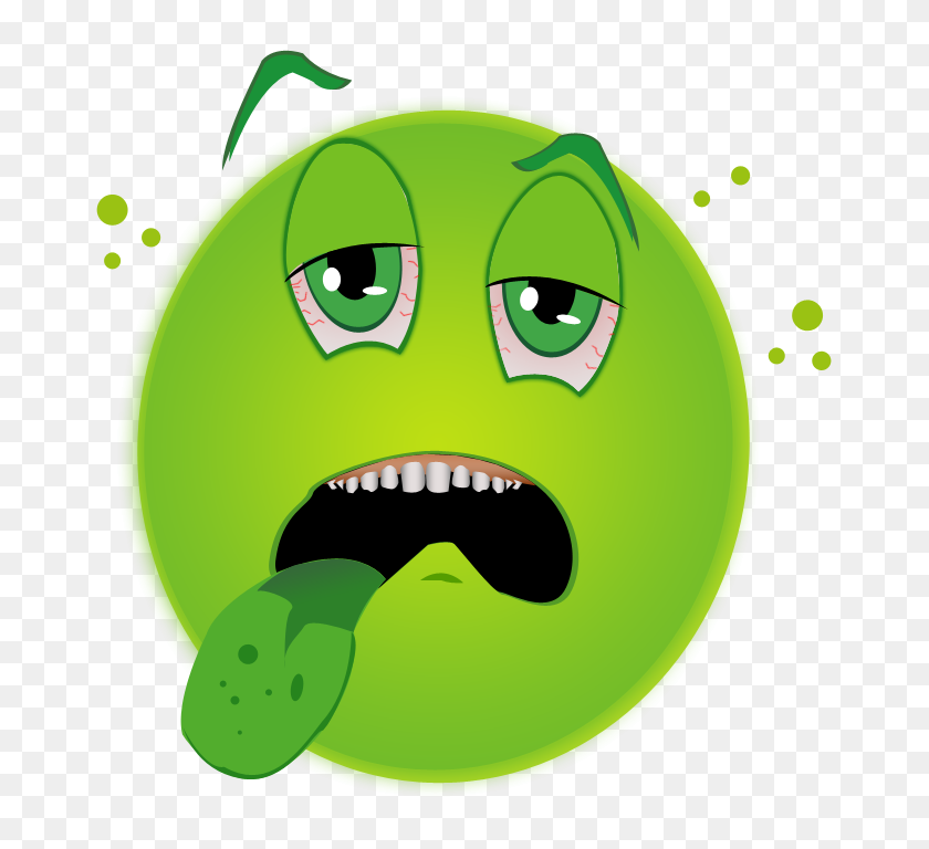 708x708 Sick Face Group With Items - Feelings Clipart