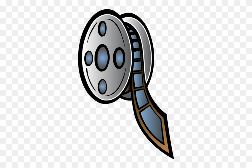 320x500 Side Angle Roll Of Film Vector Image - Up Movie Clipart