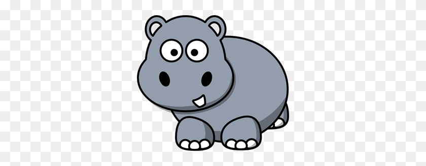 300x268 Side Hippo Png Clip Arts For Web - Hippo PNG