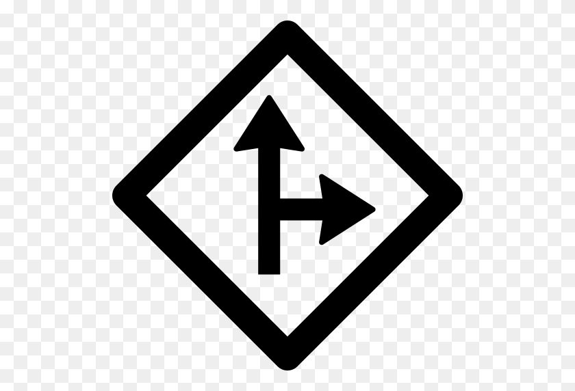 512x512 Side Road Sign Png Icon - Road Sign PNG