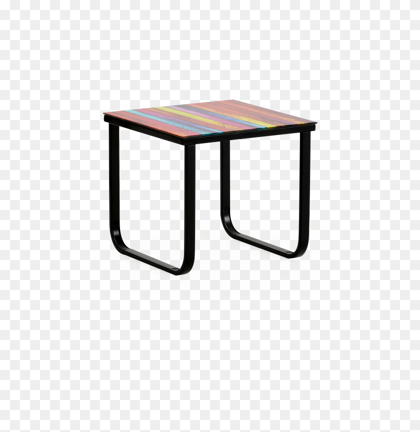 519x804 Side Table With Tempered Glass Top - Table Top PNG