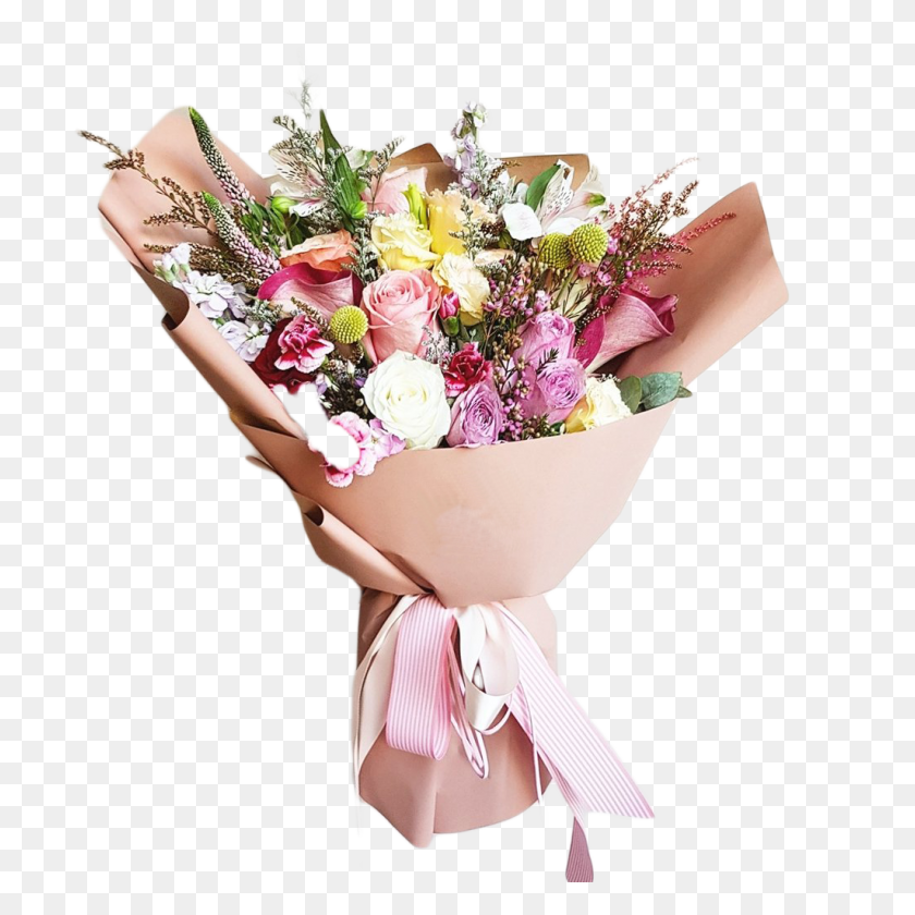 1024x1024 Sig Pastel Garden Bouquet - Пастельные Цветы Png