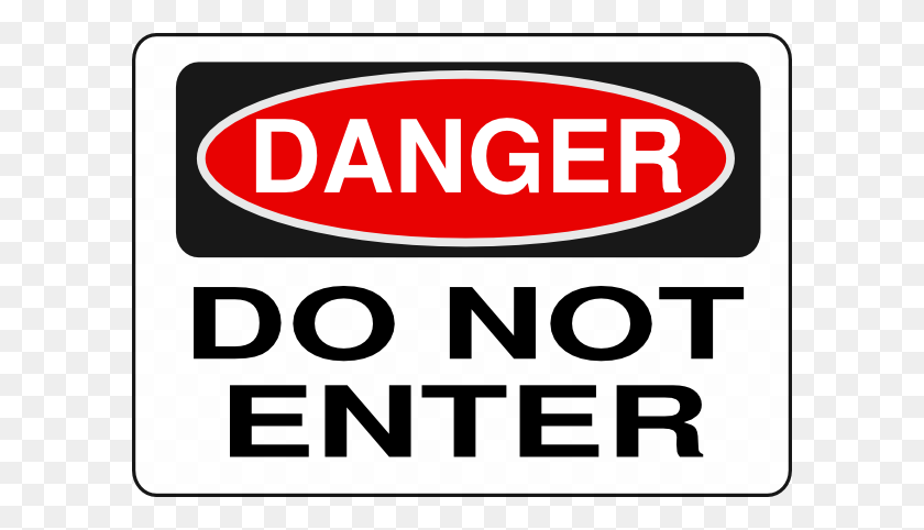 600x422 Sign Clip Art - Do Not Enter PNG