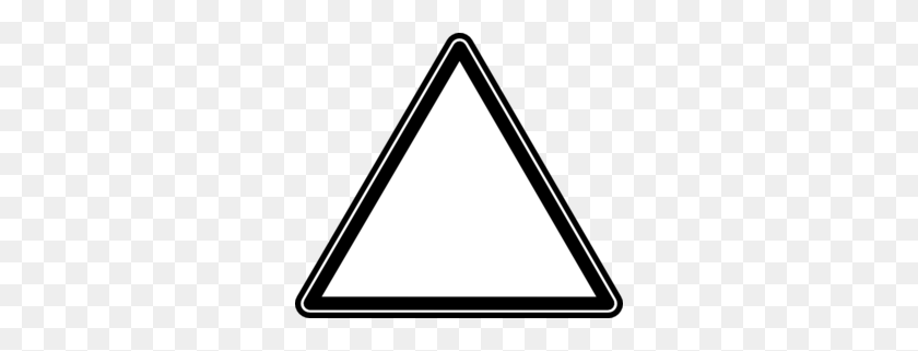 300x261 Sign Clipart Triangle - Blank Road Sign Clipart