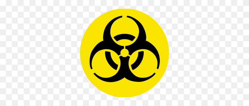 300x300 Sign Hazard Warning Clip Art - Biohazard Clipart