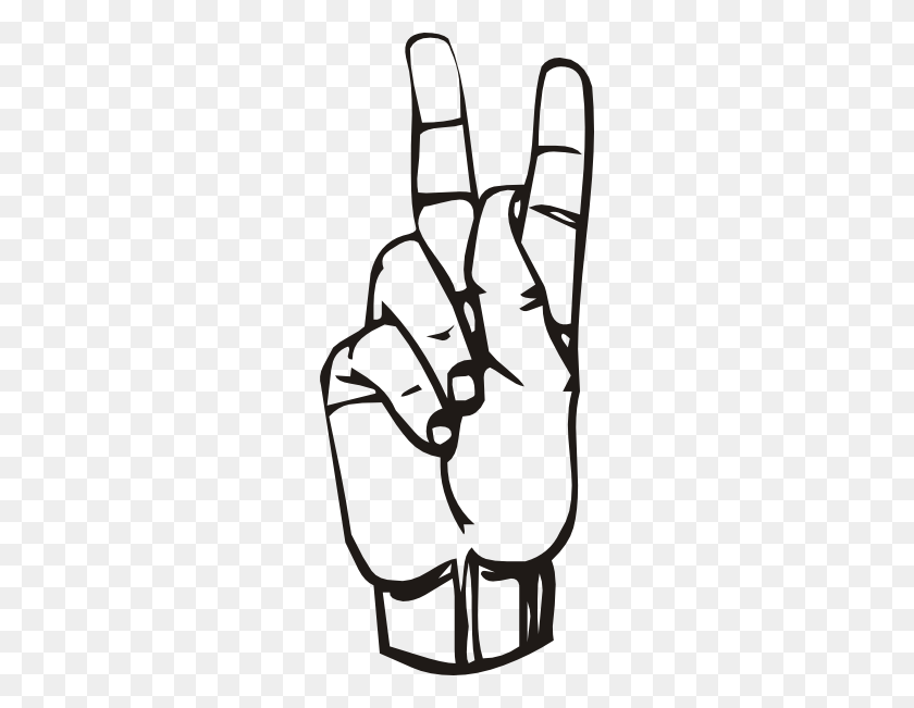 252x591 Sign Language K Clip Art Free Vector - Free Political Clipart