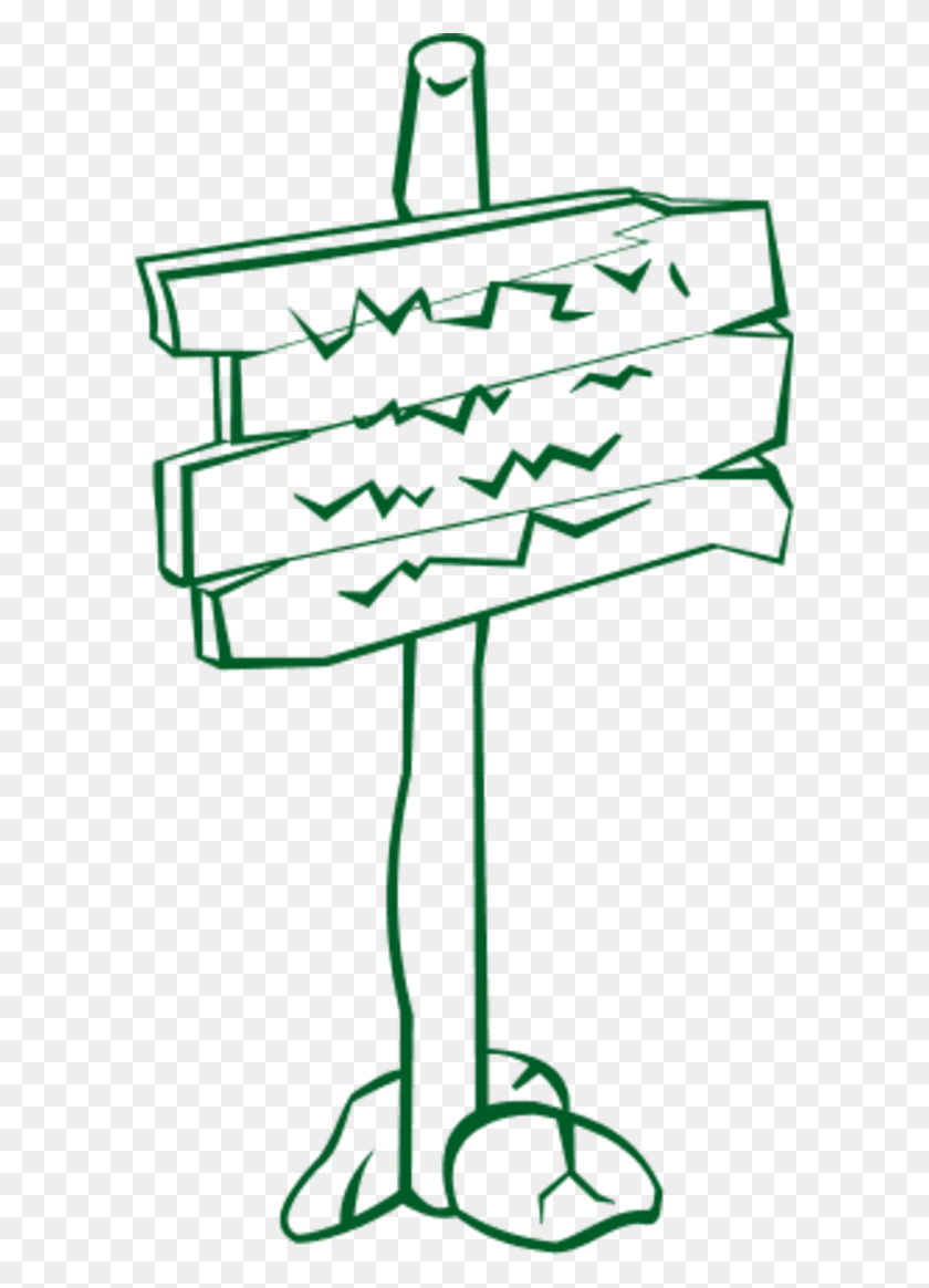 600x1104 Sign Post Clipart - Post It Note Clipart