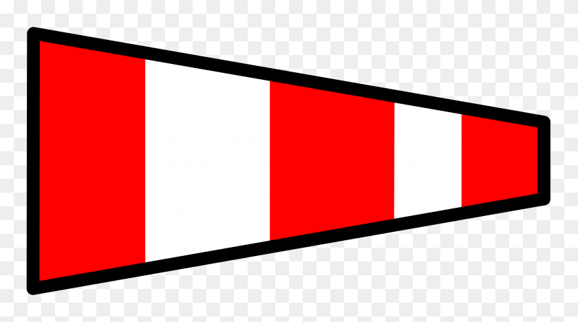 2400x1257 Сигнальный Флаг, Отвечающий На Значок Вымпела Png - Вымпел Png