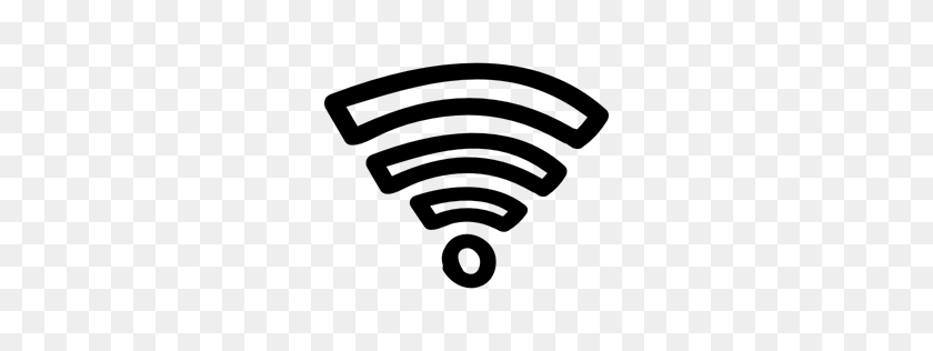 256x256 Signal, High, Wifi, Symbol, Good, Outline, Interface, Hand Drawn - Wifi Symbol PNG