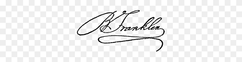 316x157 Signature Of Benjamin Franklin - Ben Franklin PNG