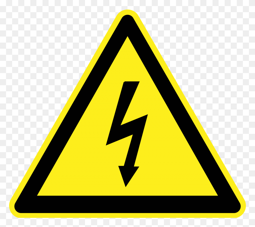 2400x2112 Signs Hazard Warning - Electricity PNG
