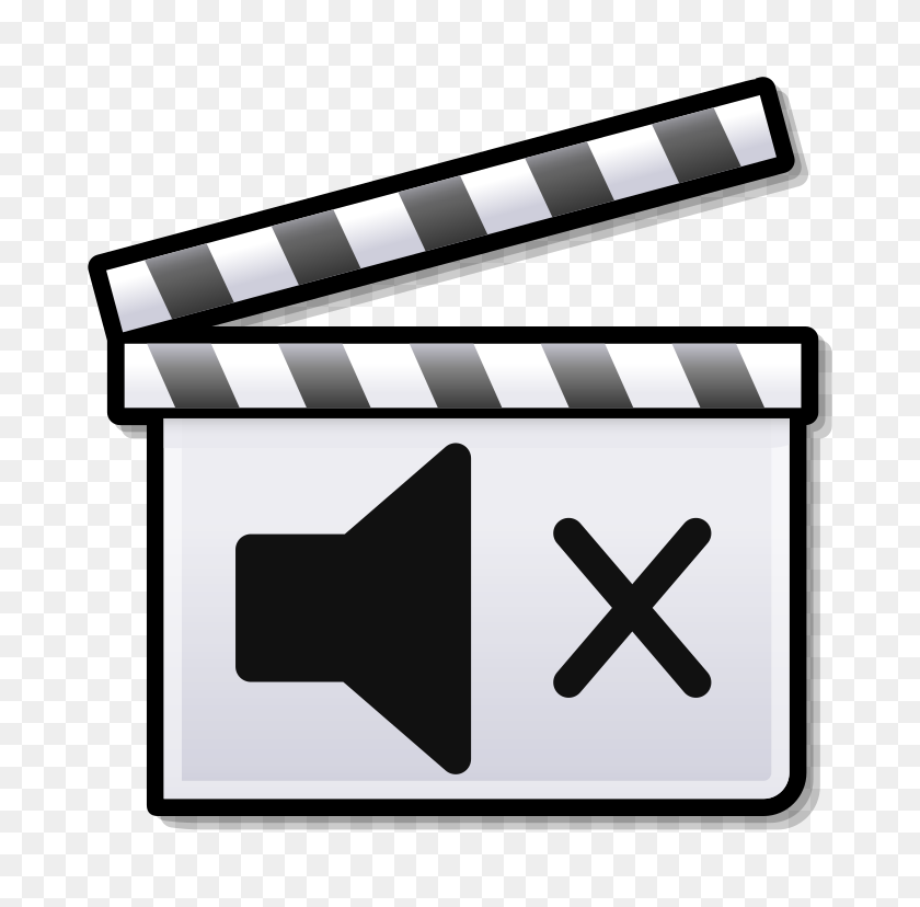 768x768 Silent Film Clapperboard Icon - Movie Clapper Clipart