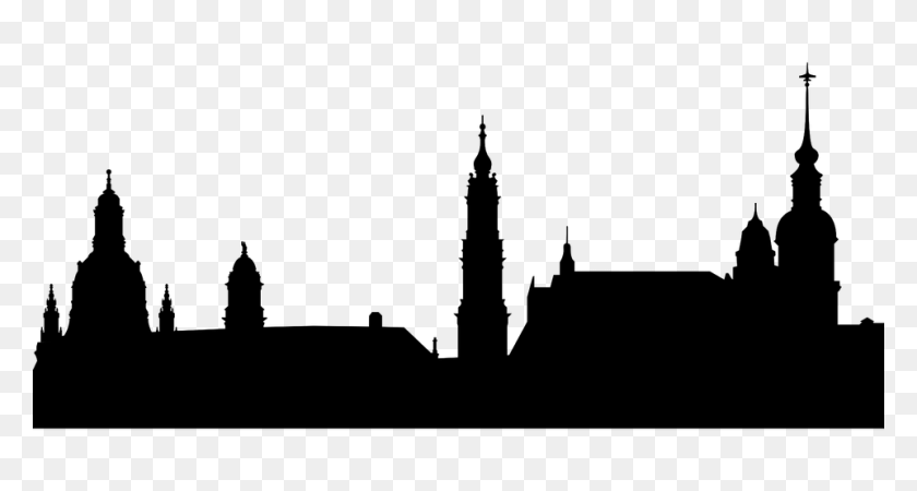 960x480 Silhouette - Castle Silhouette PNG