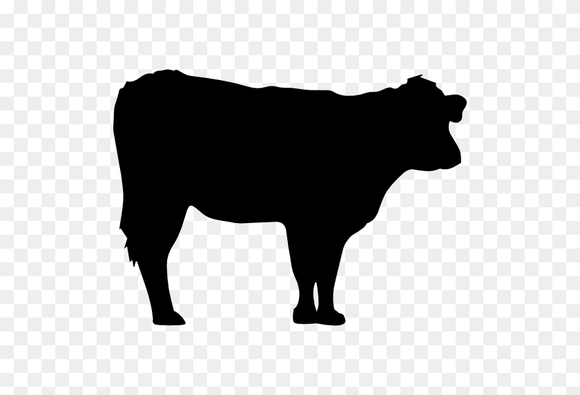 512x512 Silueta, Animal, Reino Animal, Formas, Vacas, Forma, Vaca - Vacas Png