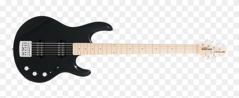 1500x550 Silhouette Bass Guitar Guitars Ernie Ball Music Man - Guitar Silhouette PNG