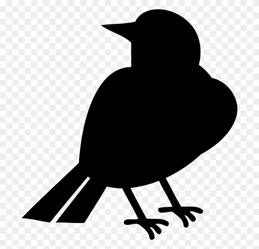 700x750 Silueta De Pico De Pájaro Negro - Avestruz Clipart En Blanco Y Negro