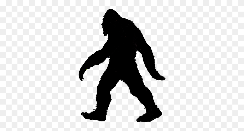 300x391 Silhouette Bigfoot - Sasquatch Clipart
