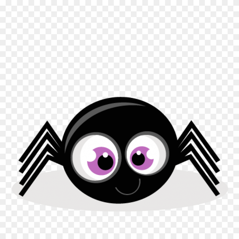 1024x1024 Silhouette Cartoon Halloween Spider Art Pretty - Halloween Spider Web Clipart