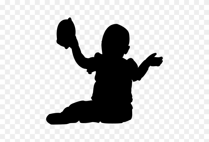512x512 Silhouette Child Infant - Grabbing Hand PNG