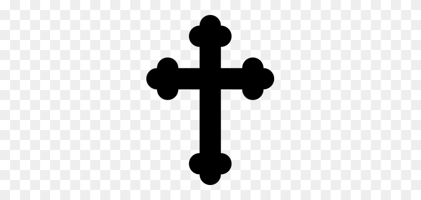 255x340 Силуэт Христианский Крест Христианство - Крест Силуэт Png