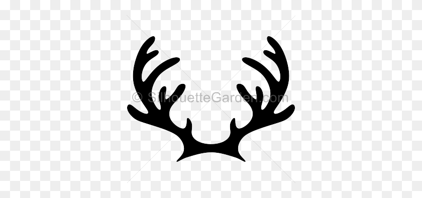 336x334 Silhouette Clip Art - Reindeer Antlers Clipart