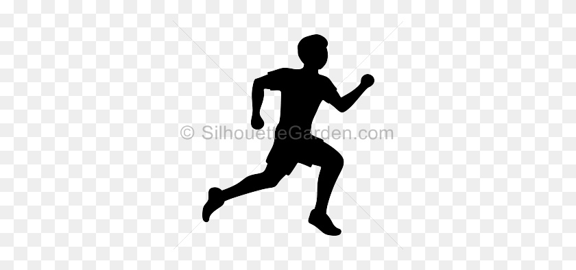 336x334 Silhouette Clip Art - Running Silhouette PNG