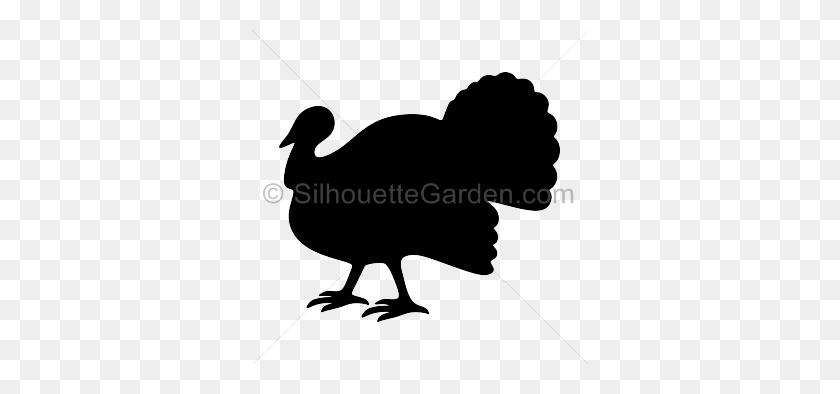 336x334 Silhouette Clip Art - Running Turkey Clipart