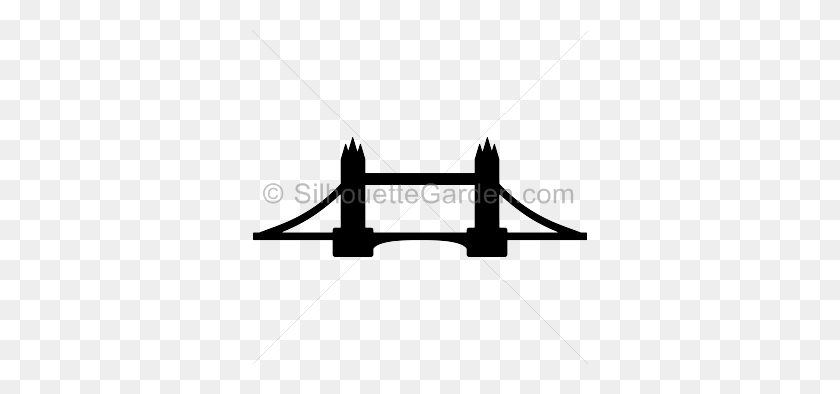 336x334 Silhouette Clip Art - Bridge Black And White Clipart