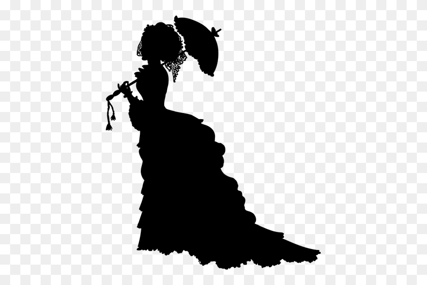 423x500 Silhouette Clip Art Woman - Girl Silhouette PNG