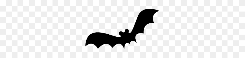 255x141 Silhouette Clipart Bat - Witch Silhouette Clip Art