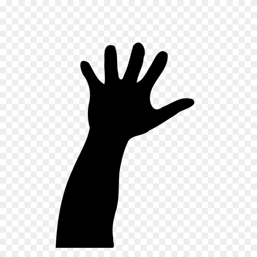 800x800 Silhouette Clipart Hand - Cupped Hands Clipart